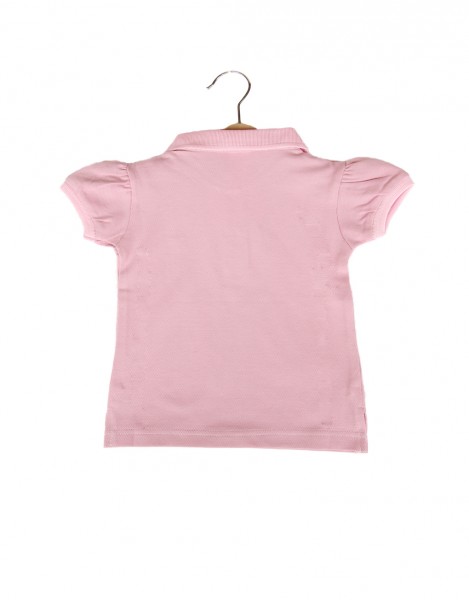 Girl Collared Tee - Pink Soft