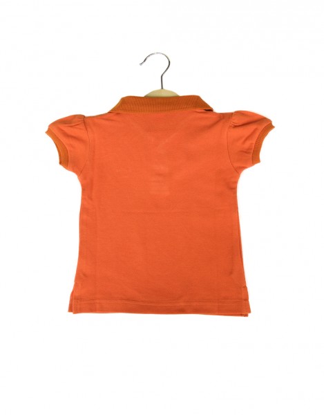 Girl Collared Tee - Orange