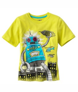 Robot Danger Green Tee