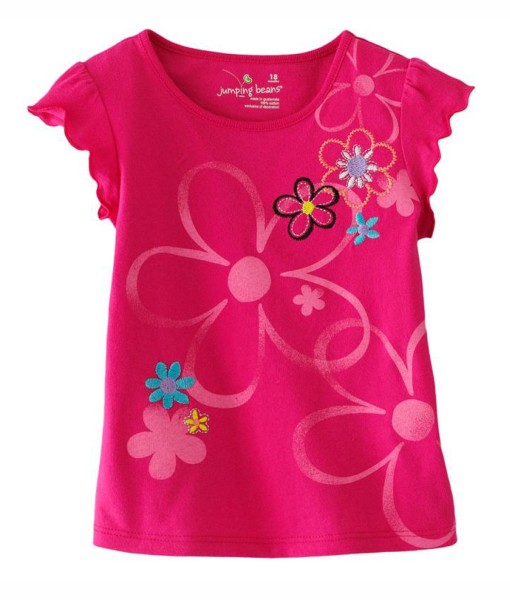 Flower Frill Pink Tee 1