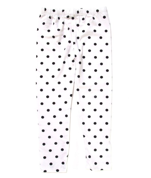 Girl Legging - White Black Dotted 1