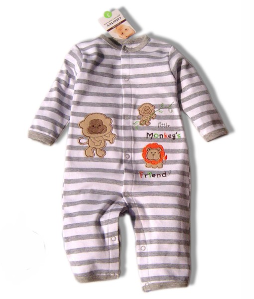 Monkey Big Stripe Grey Jumpsuit 1