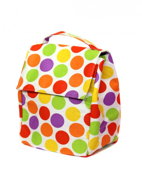 Orange Polka Insulated Lunch Bag 1