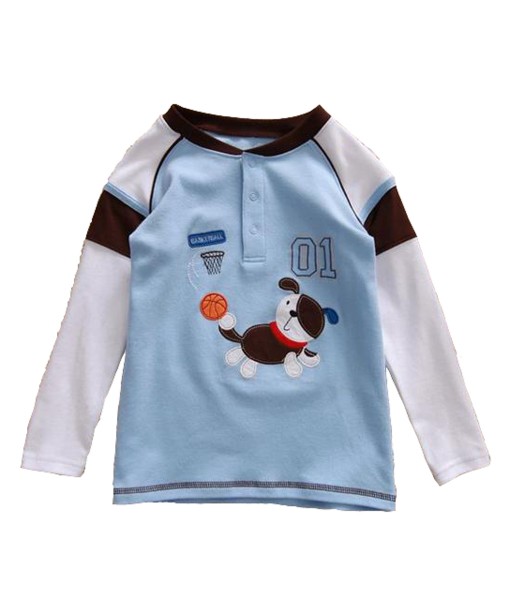 Puppy Basketball Blue Tee 1