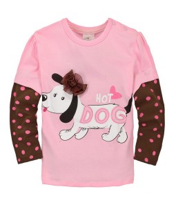 Dog Pink Brown Tee