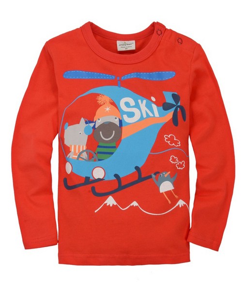 Ski Helicopter Red Tee 1