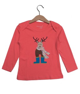 Reindeer Shawl Pink Tee