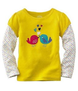 Bird Love Yellow Tee