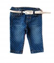 Polkadot White Belt Jeans