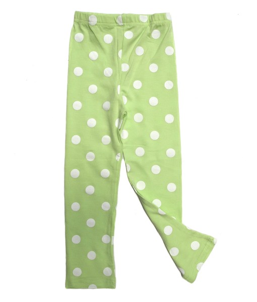 Polka Legging - Green Lime 1