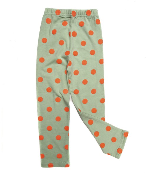 Polka Legging - Green Pale 1