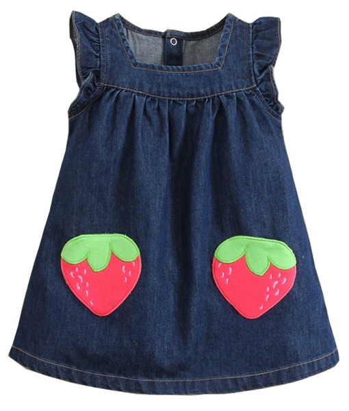 Strawberry Denim Dress 1