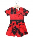 Flower Silhouette Red Dress