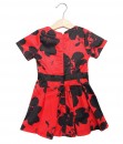 Flower Silhouette Red Dress