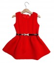 Sleeveles Red Dress + Belt