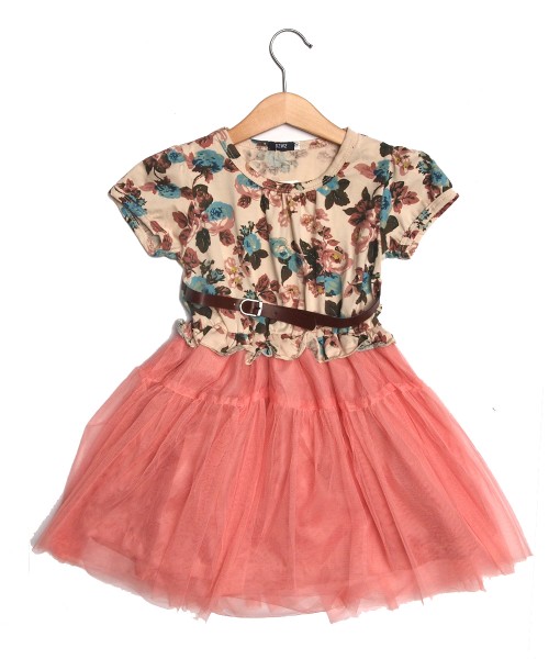 Flower Tutu Peach Dress 1