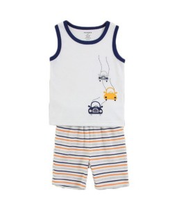 Car White Tank Tee + Pant