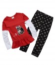 Puppy Red Tee + Bow Pant