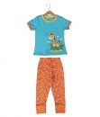 Giraffe Orange Blue Pajama