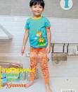 Giraffe Orange Blue Pajama