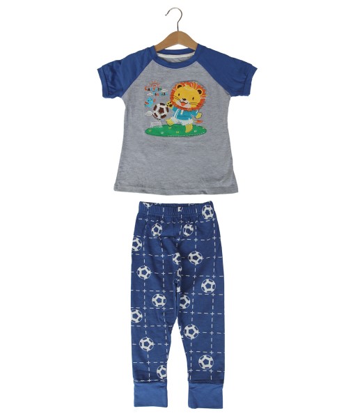 Soccer Lion Blue Pajama 1