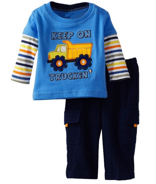 Truck Blue Stripe Tee + Pant 1