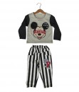 Mickey Grey Tee + Stripe Pant