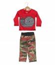 Snail Red Tee + Army Pant