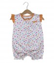 Heart Orange Line Romper