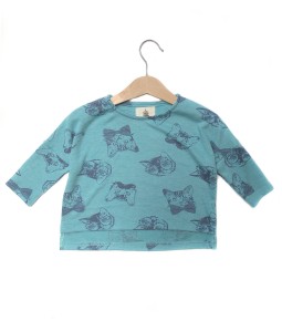 Blue Kitten Assymetric Tee
