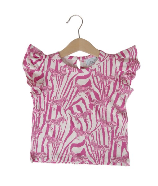 Lana Tee - Zebra Pink 1