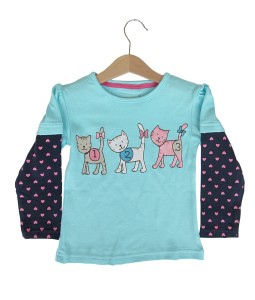 Three Kitten Blue Tee