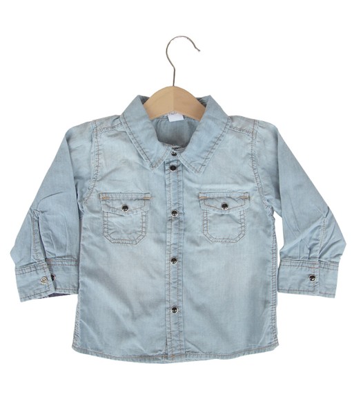 Front Pocket Denim Shirt 1