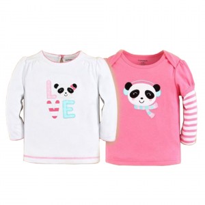 Panda Pink Stripe 2in1 Tee