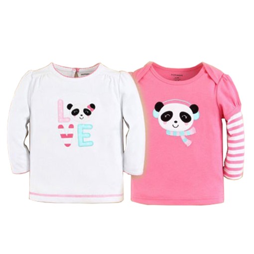 Panda Pink Stripe 2in1 Tee 1