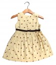 Bird Bow Dress - Yellow