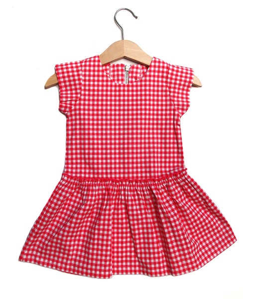 Plaid Baby Dress - Red 1