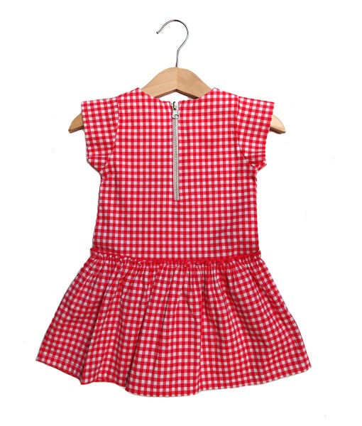 Plaid Baby Dress - Red