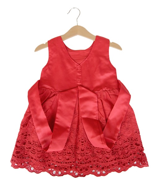 Embroidery Red Dress