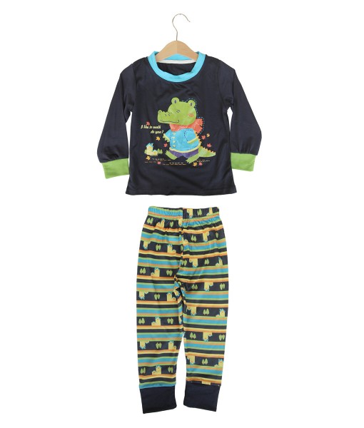 Crocodile Blue Green Pajama 1