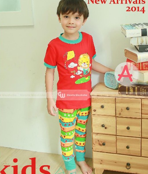 Lion Kite Red Pajama