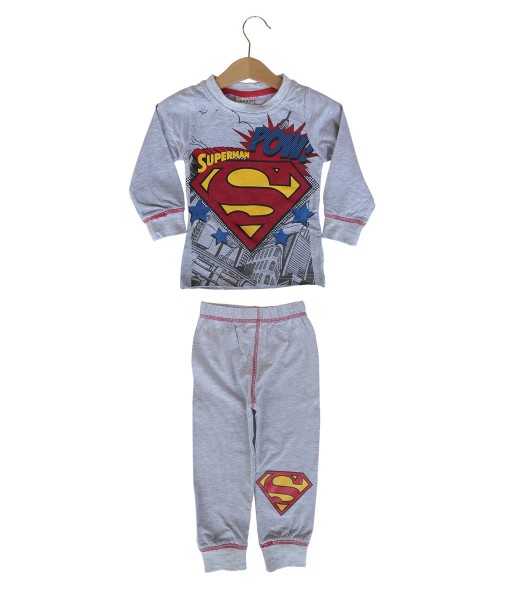 Pow Superman Grey Pajama 1