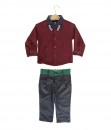 Maroon Shirt + Pant + Bow Tie