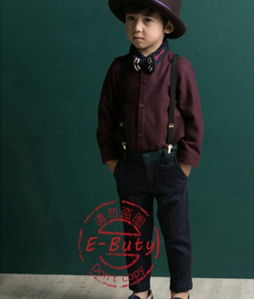 Maroon Shirt + Pant + Bow Tie