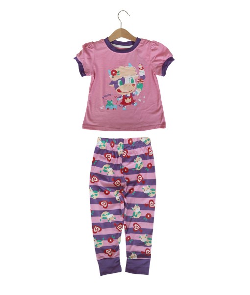 Cow Pink Purple Pajama 1