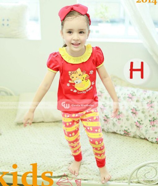 Kitten Duck Red Pajama