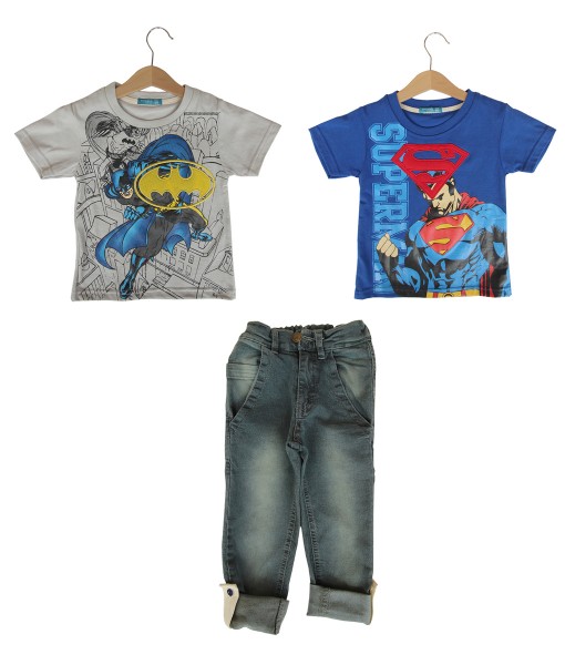 Batman Tee + Superman Tee + Pant 1