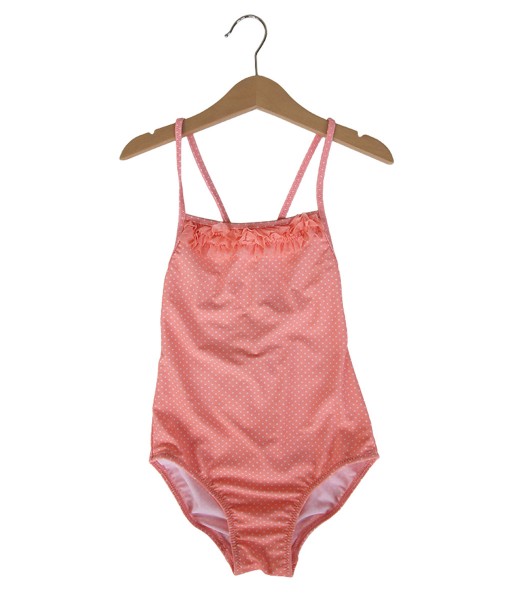 Dot Coral Swimsuit (7-8T) 1