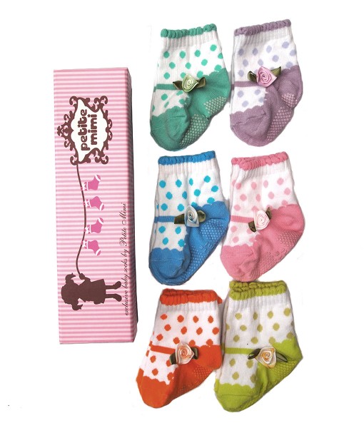 Rose Baby Girl Socks (isi 6 pasang)