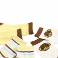 Socks 3in1 Monkey Yellow Stripes